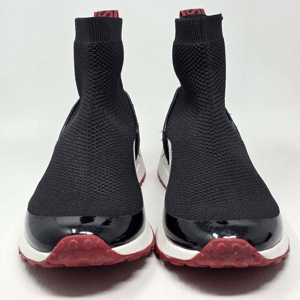 Michael Kors Bodie Bootie Wedge Stretch Knit High Top Sneaker Black Size 10M - Picture 8 of 10
